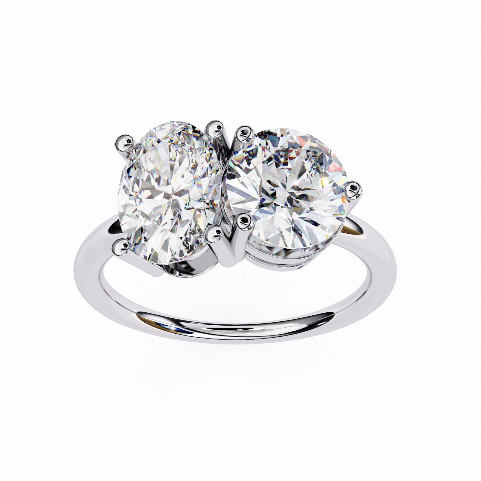 Oval Double Diamond Ring